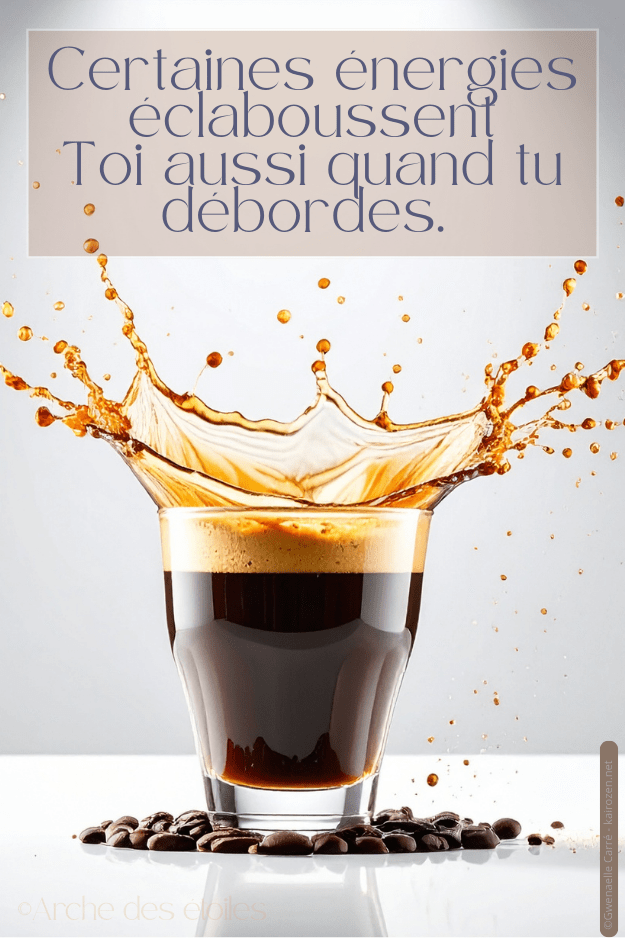 L'énergie peut éclabousser et mettre une empreinte durable